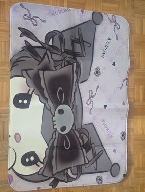 Kuromi Skull Kitty Kawaii Plush Decorative Mat Rubber Bottom 32x47" Brand New